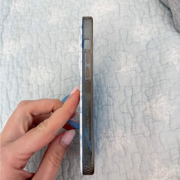 Loopy Blue Toile iPhone 14pro Case - Picture 3 of 4